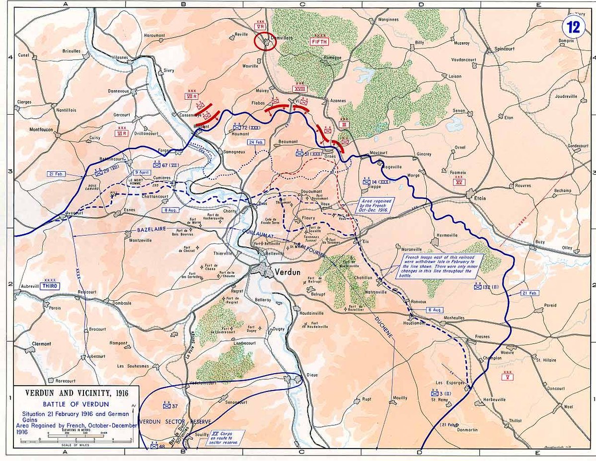 AstorAaron's tweet image. The Battle of Verdun began on this date in 1916. It would prove to be the longest single battle of World War One and result in 143,000 German dead and 163,000 French dead. Casualties (killed, wounded, captured, missing), at least 714,000 combined. A battle of attrition.