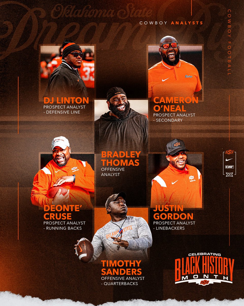 During Black History Month, we’re highlighting the people that make a difference to our team and to our program. We’re thankful for all you do! #GoPokes | #DAT
