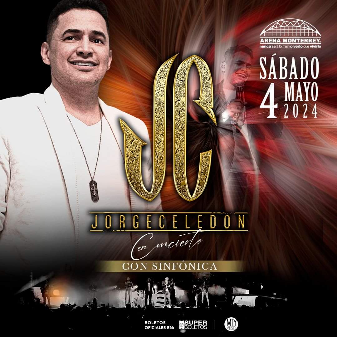 El icono de la música vallenata vuelve al mejor lugar , <a href="/Jorgitoceledon/">JORGE CELEDON</a> se estará presentando este 4 de mayo en la <a href="/ArenaMtyOficial/">Arena Monterrey</a> acompañado de una orquesta sinfónica 🎼.

Boletos a través de Superboletos 🎟️