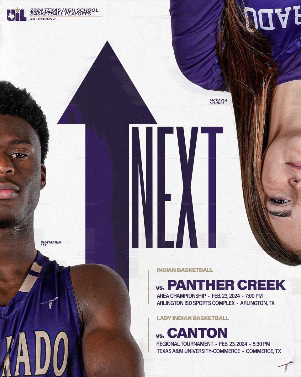 Alvarado Indian Athletics (@alvaradosports1) on Twitter photo 🏹🏀 UP NEXT - PLAYOFFS 🏀🏹
🚨 <a href="/AHS_IndianBBall/">Alvarado Lady Indian Basketball</a> - Regional Tournament - 2.23.24
🆚 Canton - Texas A&M Commerce - 5:30 PM
🚨 <a href="/Alvarado_Hoops/">Alvarado Basketball</a> - Area Championship - 2.23.24
🆚 Panther Creek - Arlington ISD Complex - 7:00 PM
Stay tuned for more info.
#AlvaradoExcellence #TR1BE 🏹🏀 UP NEXT - PLAYOFFS 🏀🏹
🚨 <a href="/AHS_IndianBBall/">Alvarado Lady Indian Basketball</a> - Regional Tournament - 2.23.24
🆚 Canton - Texas A&M Commerce - 5:30 PM
🚨 <a href="/Alvarado_Hoops/">Alvarado Basketball</a> - Area Championship - 2.23.24
🆚 Panther Creek - Arlington ISD Complex - 7:00 PM
Stay tuned for more info.
#AlvaradoExcellence #TR1BE