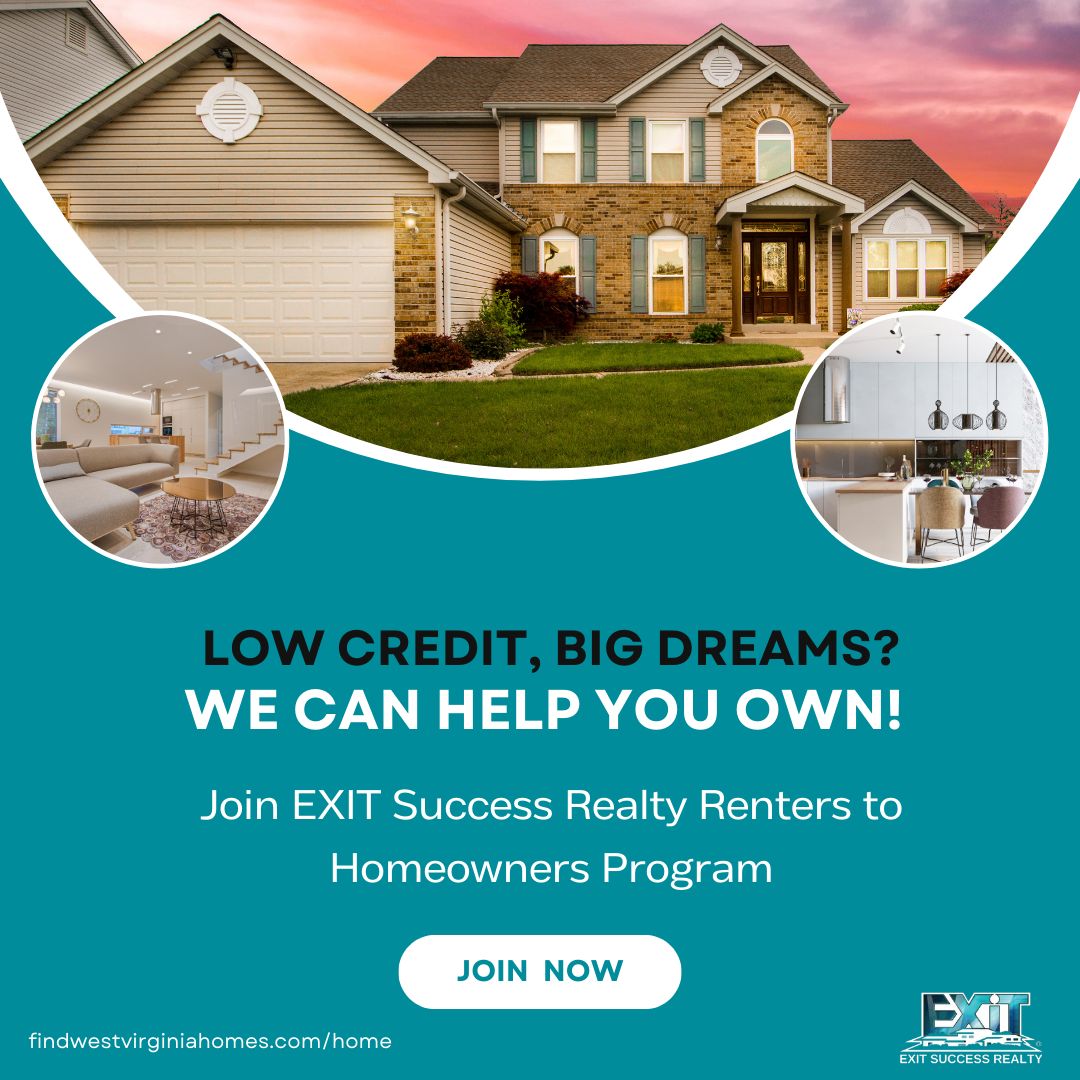 EXITSuccessWV's tweet photo. Tired of throwing away money on rent?  It's time to INVEST in yourself with EXIT Success Realty Renters to Homeowners Program!

Click here to learn more and see houses you can afford! ➡️ https://t.co/AuIxsy96Hj

Don't wait! This program is designed to help you achieve your dream https://t.co/TA8cn0NGBK