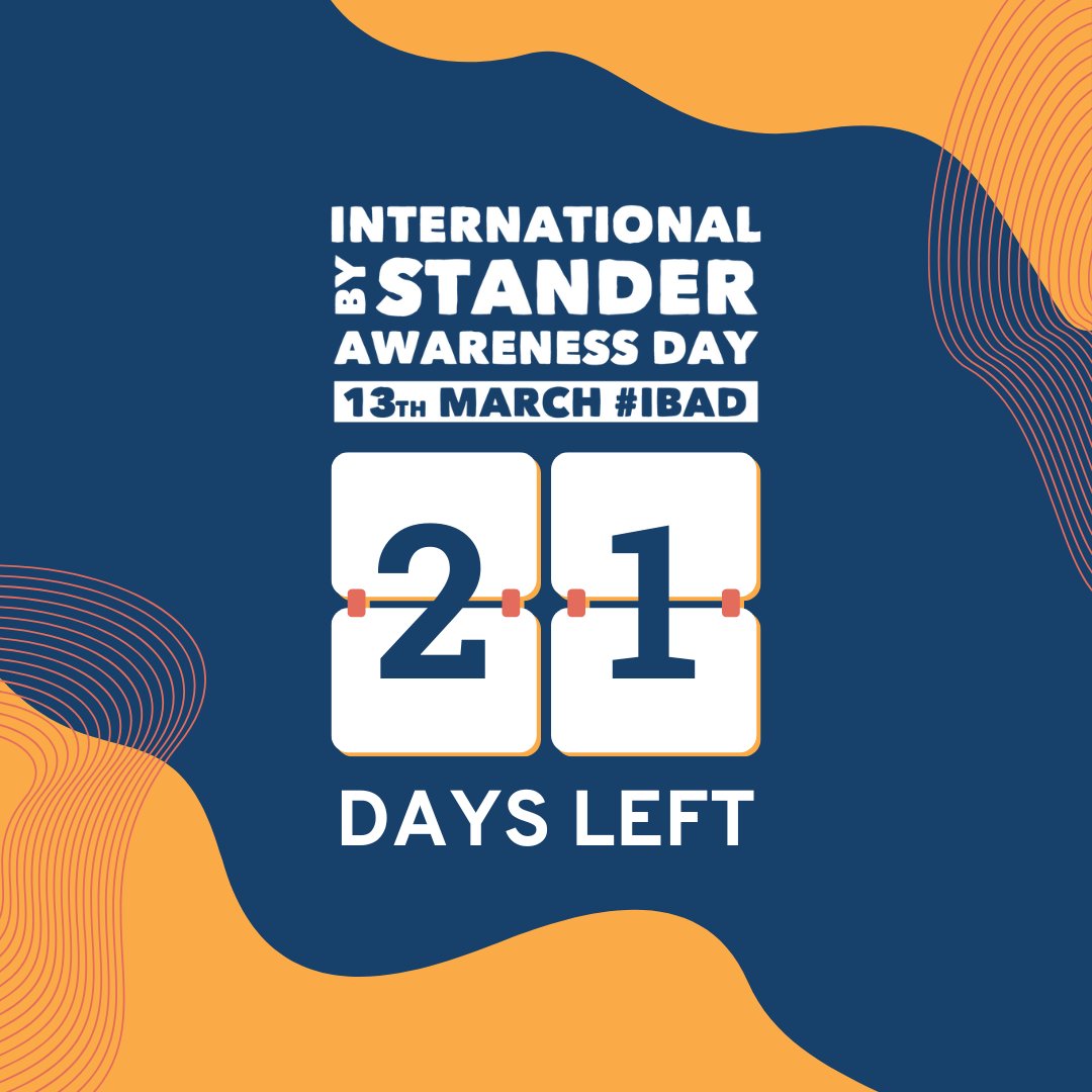 ⏱️ The countdown has begun - only 21 days until International Bystander Awareness Day! ⏳ #IBAD