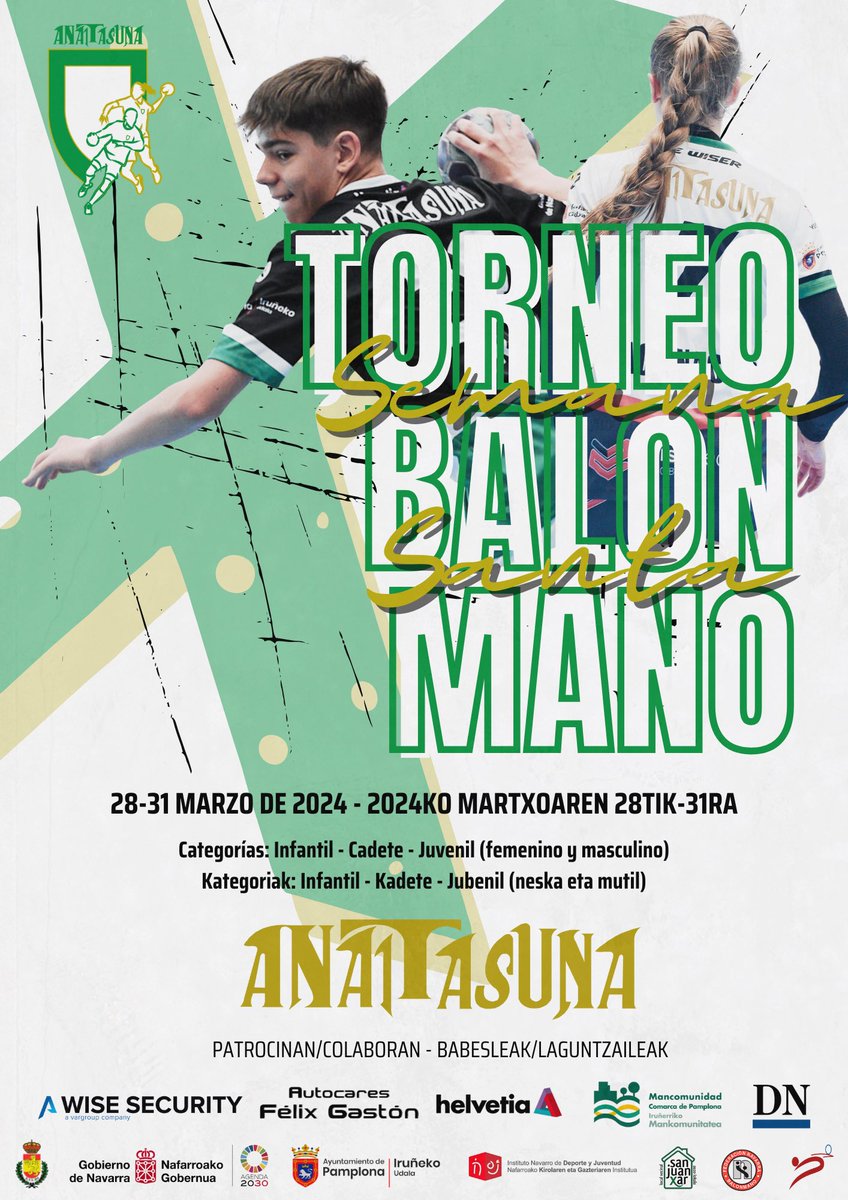 TORNEO | Este es el cartel oficial del X Torneo de Semana Santa de Balonmano Anaitasuna.