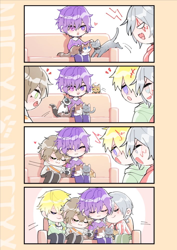 miaowpudding19's tweet photo. NyaNyaNya🧡❤️💜💛

#Noctyx #AlbanKnoxArt #Briskart #VioletAtelier #Artchivist 

+++
預計5月only會出的塗鴉本一角，希望畫得完🥹 https://t.co/xbykWdyJaU