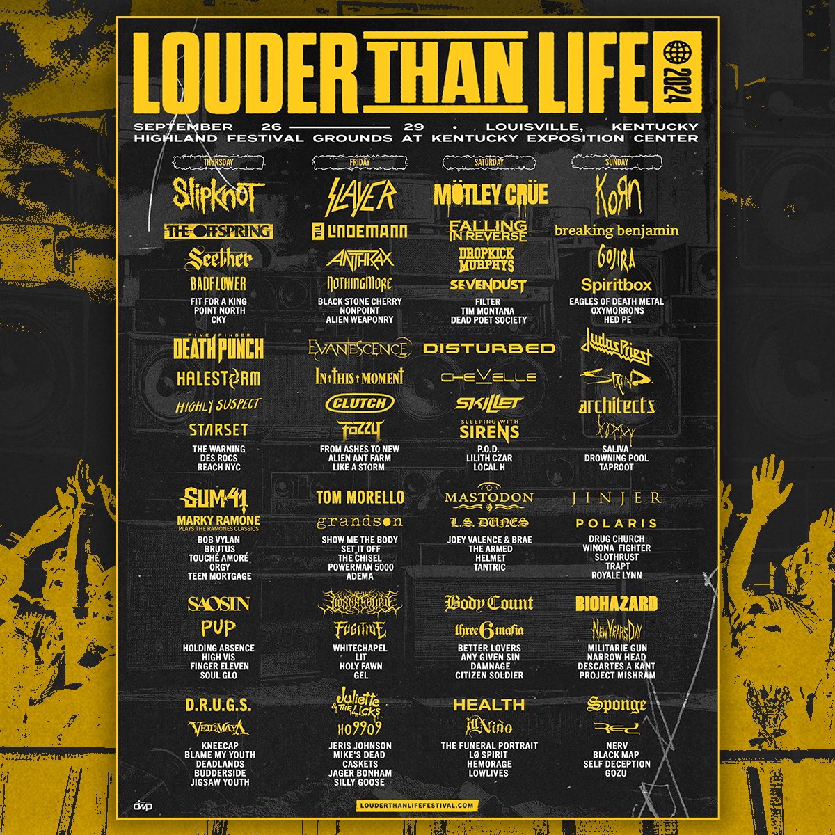 Freaks!! We're so pumped to be back in Louisville, KY for @ltlfest this September! They've got a killer lineup to celebrate the 10th anniversary, so make sure you grab your tickets today🤘. We'll see you on September 26th, get ready to rock! bit.ly/ltl2024