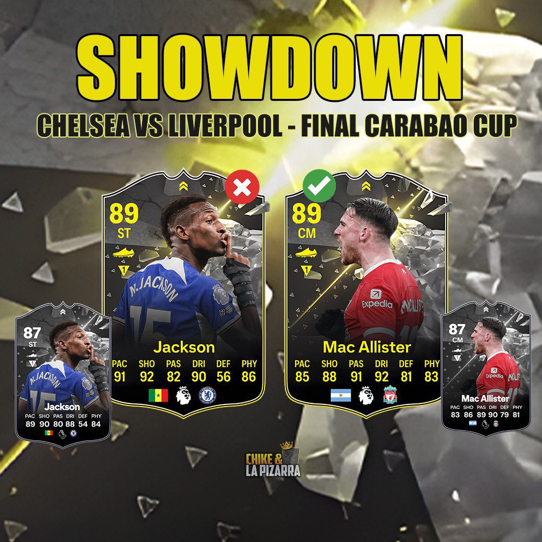 Tradeos_Chike's tweet image. Final de la Carabao Cup que enfrenta a Chelsea y Liverpool. Aquí nuestra recomendación 

#fc24 #showdown