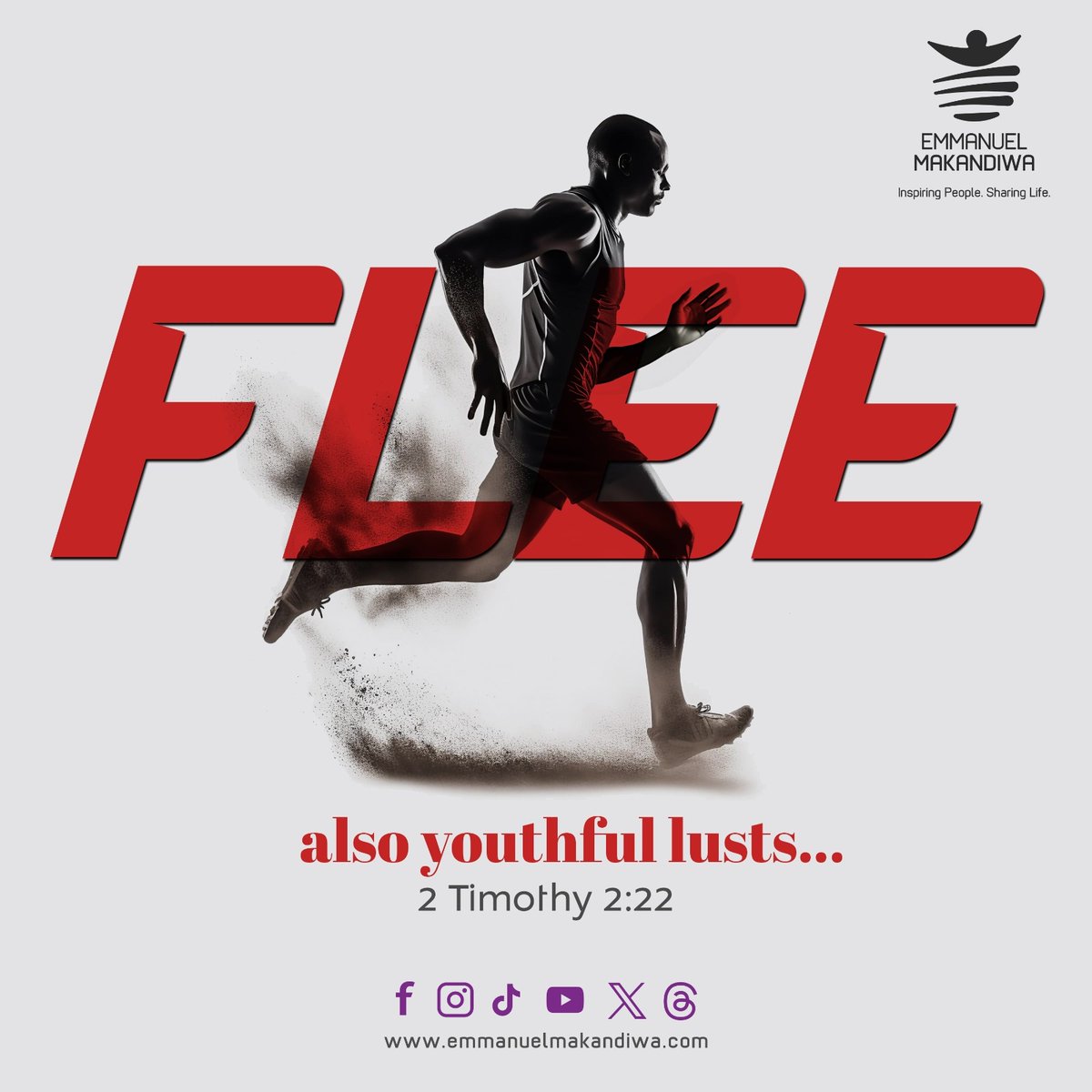 prmakandiwa's tweet photo. Paul advises Timothy to flee youthful lusts because he knows there are certain battles that you win by choosing not to fight. Grace has been made available for you to escape youthful lusts even in the time of your youth. 

You will operate with a wisdom beyond your years. https://t.co/3MoG60HyZU