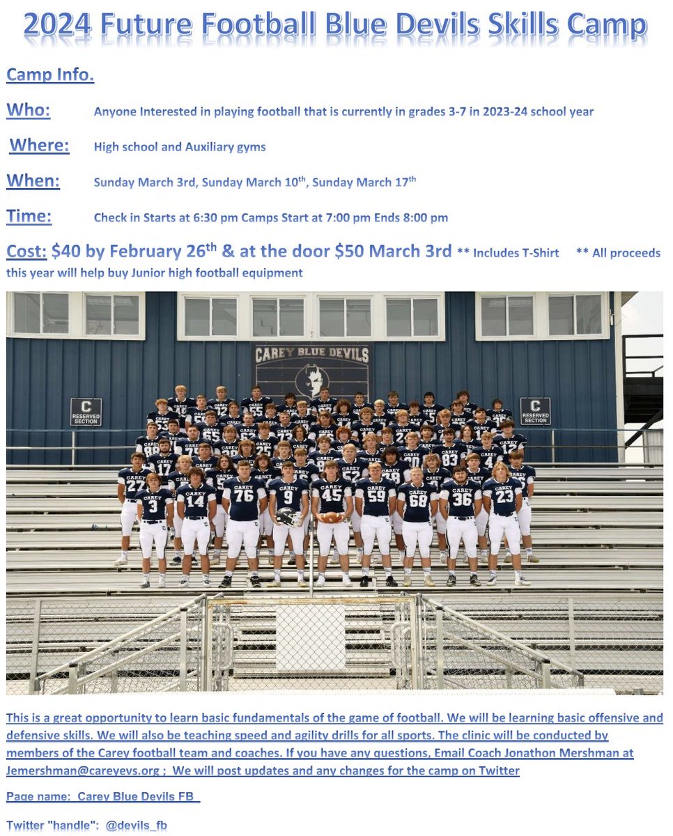 Carey Blue Devils FB tweet media