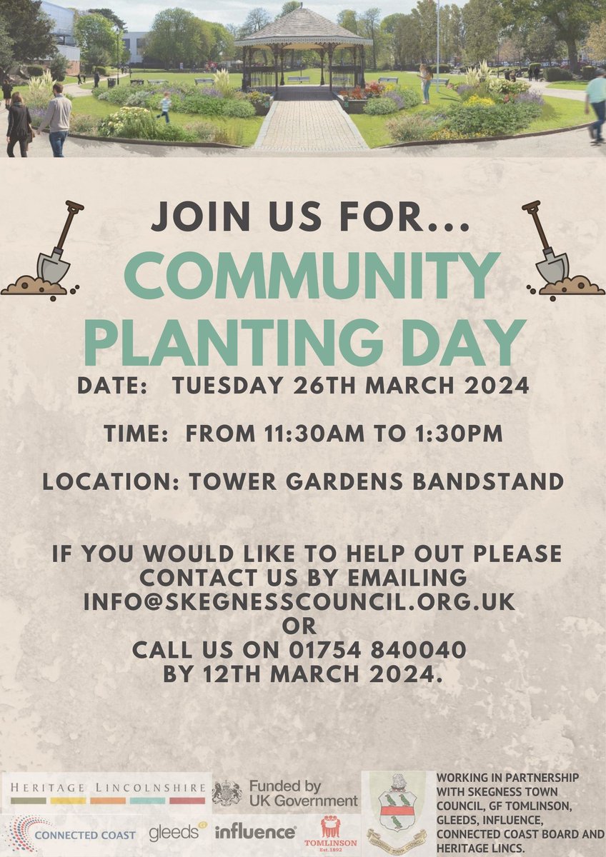 Connected Coast (@connectedcoastl) on Twitter photo Would you like to get involved in the work that is taking place at Tower Gardens? <a href="/SkegnessCouncil/">Skegness Town Council</a> and @HeritageLincs are hosting a community planting day on Tuesday 26th March. If you would like to help out please email info@skegnesscouncil.org.uk or call 01754 840040 Would you like to get involved in the work that is taking place at Tower Gardens? <a href="/SkegnessCouncil/">Skegness Town Council</a> and @HeritageLincs are hosting a community planting day on Tuesday 26th March. If you would like to help out please email info@skegnesscouncil.org.uk or call 01754 840040