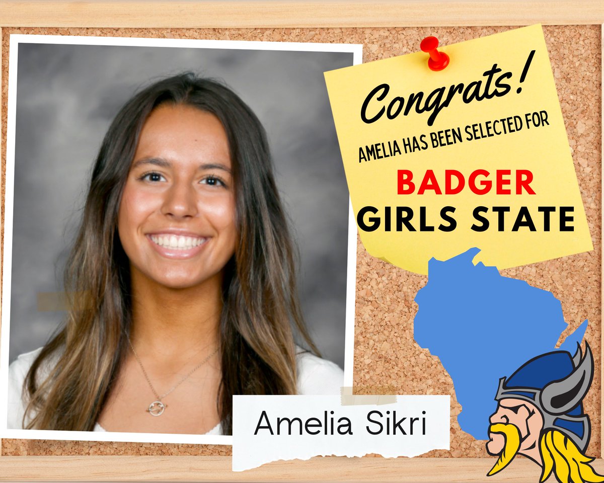 WestSDNB's tweet photo. We're thrilled to announce that Amelia Sikri &amp; Theron Alfors have been selected to represent West at Badger State! 

Join us in celebrating the achievements of these outstanding Vikings as they embark on this exciting journey. Best of luck, Amelia &amp; Theron! #GoVikes #NBWProud https://t.co/oQ6JI0j6Ko