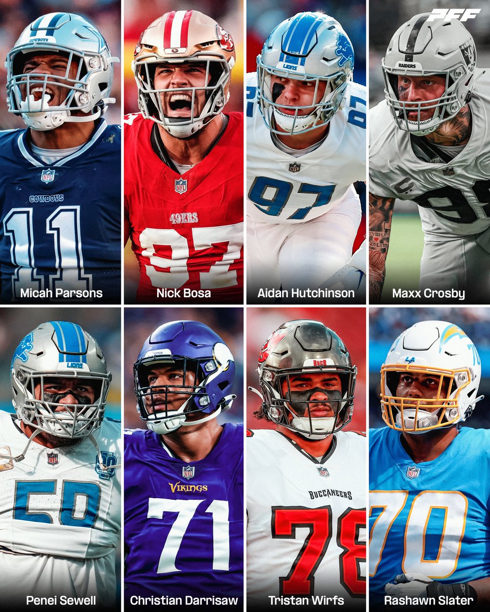 PFF's tweet photo. Pick one from each row to build your trenches around https://t.co/UVz5CiDNlN