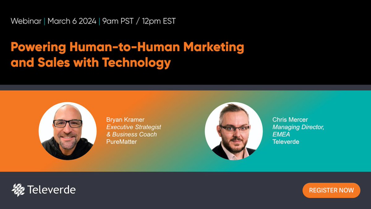 Televerde (@televerde) on Twitter photo Achieving trusted human-to-human (#H2H) connections while leveraging the power of #AI can be a juggling act. 🤹
On 3/6, industry experts <a href="/bryankramer/">Bryan Kramer - Keynote Speaker</a> and <a href="/MercerChris83/">Christopher Mercer</a> will show you how to execute your juggling act like a pro. 😎
Join them: bit.ly/3wkjisZ #B2B Achieving trusted human-to-human (#H2H) connections while leveraging the power of #AI can be a juggling act. 🤹
On 3/6, industry experts <a href="/bryankramer/">Bryan Kramer - Keynote Speaker</a> and <a href="/MercerChris83/">Christopher Mercer</a> will show you how to execute your juggling act like a pro. 😎
Join them: bit.ly/3wkjisZ #B2B
