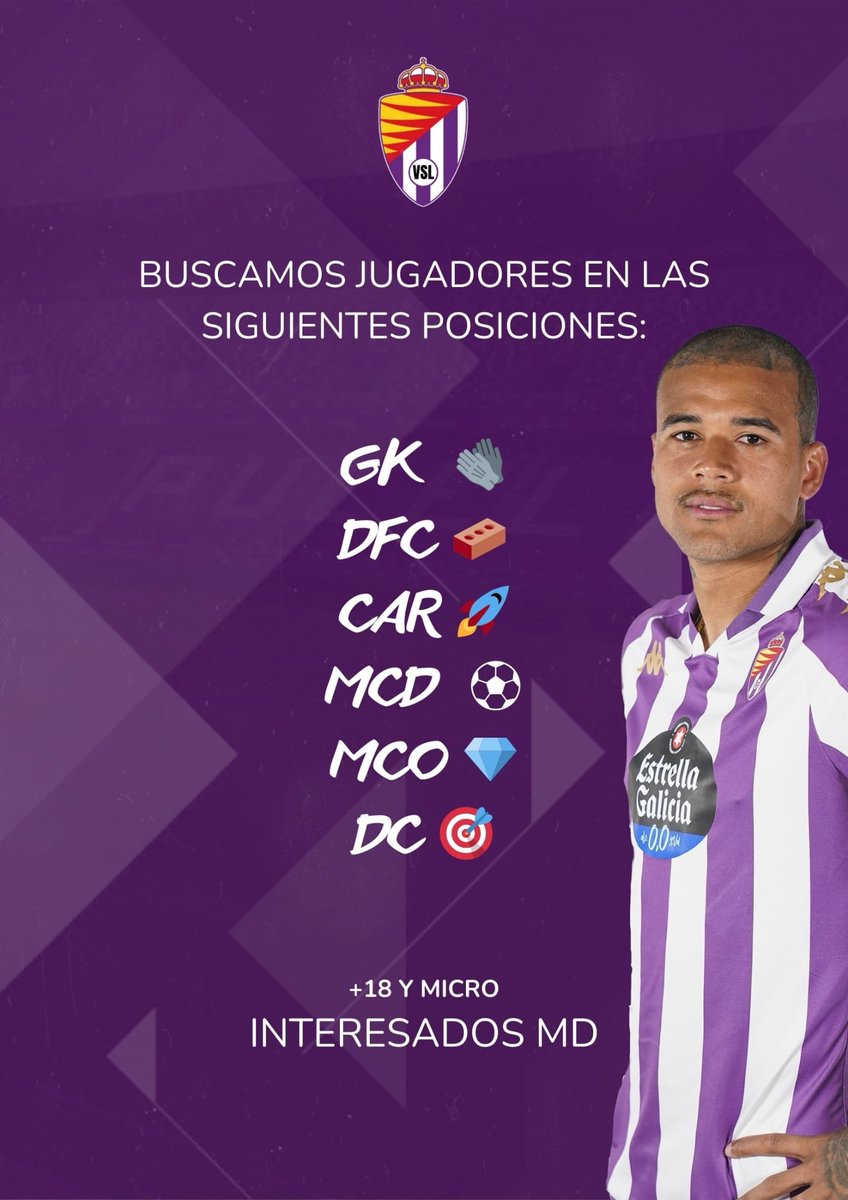 🇪🇸🟣¡En VSL REAL VALLADOLID buscamos jugadores!🟣🇪🇸

- GK 🎮
- DFC 🛡
- CAR 🚀
- MCD ⚽
- MCO 💎
- DC 🎯

💬¡INTERESADOS MD!💬
🔞+18 y Micro🎙

<a href="/_chocolate3000/">AYUDAS FIFA CHOCO3K🐦</a> 
<a href="/AyudasClubesPro/">Ayuda Clubes Pro - 🎮</a> 
<a href="/FichajesAyudas/">Ayudas Fichajes</a> 
<a href="/fichajes_pro/">FICHAJES PRO - Cuenta de ayudas</a> 
<a href="/AyudasCPro/">Ayudas Clubes Pro</a>