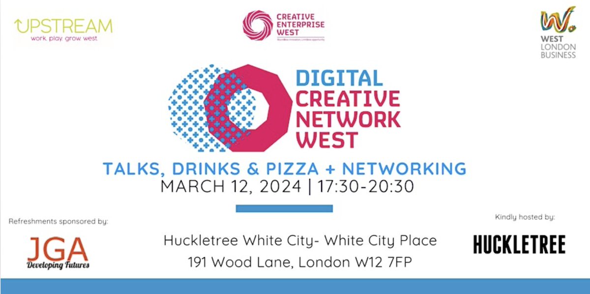 🌟 Join us for an evening of innovation and Inspirational talks, industry leaders, networking! 📅 Date: Tue, 12th Mar 2024 🕔 Time: 17:30 - 20:30 📍 Location: Huckletree West, 191 Wood Lane, W12 7FP 🚀 Register Now: eventbrite.co.uk/e/digital-crea…