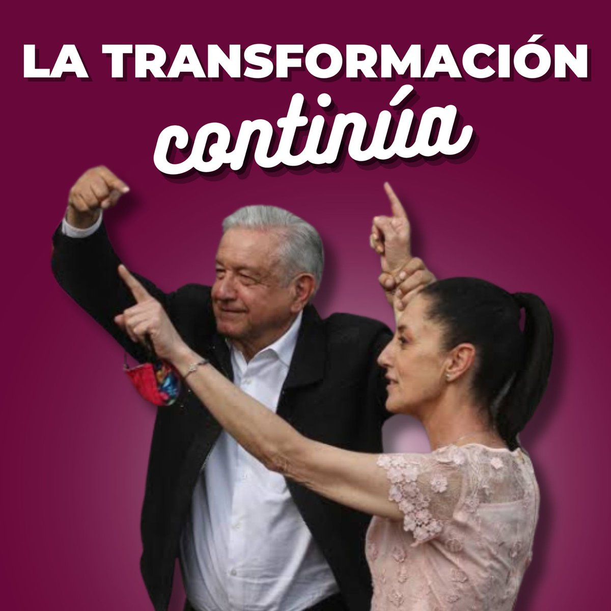 La #Transformación de #México tendrá continuidad y profundización. 🇲🇽

¡Hay relevo! 🤜🏻🤛🏻

#ClaudiaArrasa