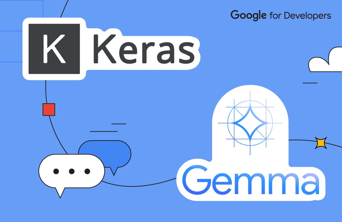 Gemma 🤝 Keras!

We’re excited to announce that the latest open language models from Google are now available in the KerasNLP collection. Thanks to Keras 3, Gemma models run on JAX, PyTorch, and <a href="/TensorFlow/">TensorFlow</a>.

Learn how you can get started → goo.gle/49nJr8P