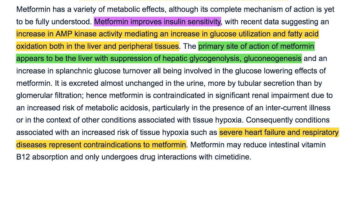 You9F_'s tweet photo. يظل الميتفورمين (Metformin) أو مايعرف للعامة بالمنظم أنه أول خيار علاجي للنوع الثاني من السكري مالم يكن هناك مانع لاستخدامه.

يخفض السكري التراكمي ١.١٢ ٪
عند اضافته لدواء اخر للسكري (حبوب) يخفض التراكمي ٠.٩٥٪

لا يوجد هناك فائدة كبيرة حسب الدراسات الطبية عند زيادة الجرعة أكثر من ٢٠٠٠ ملج يومياً.

معلومات إضافية للمهتمين👇