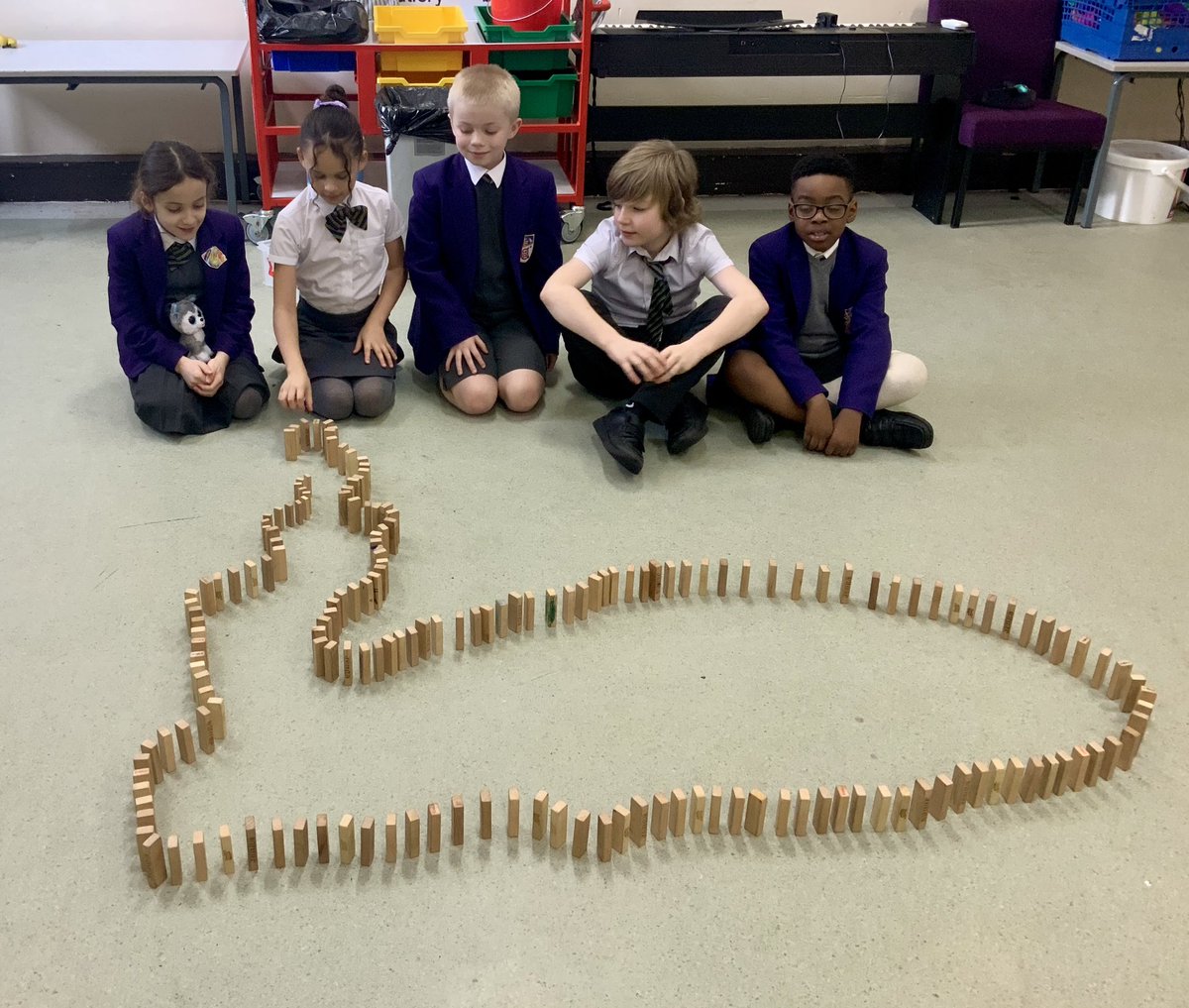 Great fun in aftercare club tonight building a giant jenga trail #dominoeffect #futureengineers