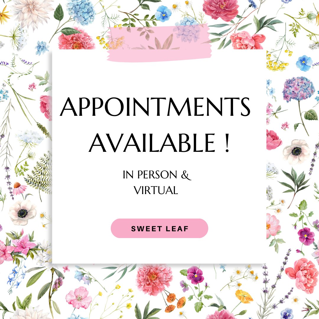 sweetleaftulsa's tweet photo. 👋 Good morning!

I have virtual and in person appointments available all week!

Text me for an appointment 918-954-2841 or click here 👇👇
https://t.co/oWOxNrW1bV https://t.co/KOLpSa2uuR