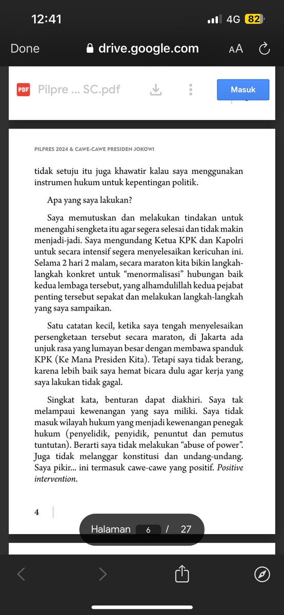 Bacaan malam ini, tulisan 27 halaman oleh Susilo Bambang Yudhoyono mengenai Pilpres 2024 &amp; Cawe-Cawe Presiden Jokowi.

drive.google.com/file/d/1pLLhGY…