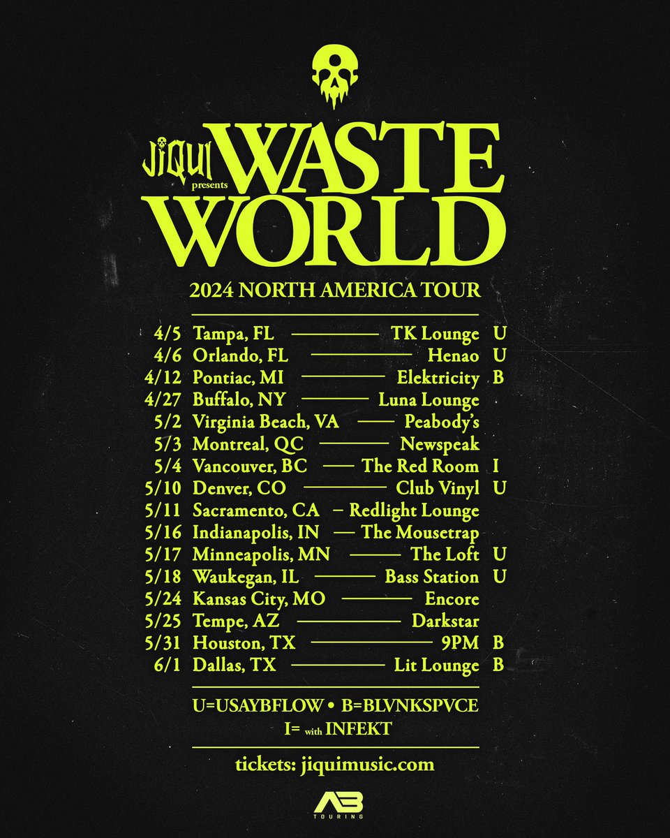 jiquiofficial's tweet photo. IM SO STOKED TO PRESENT MY FIRST HEADLINE TOUR: WASTE WORLD

im so thankful to get to a point with music that I can do something like this. all thanks to u guys and the support yall have given me over the years

TICKETS GO LIVE FRIDAY. DROP UR CITY AND LMK IF UR AS HYPED AS I AM https://t.co/n7i64TcCGj