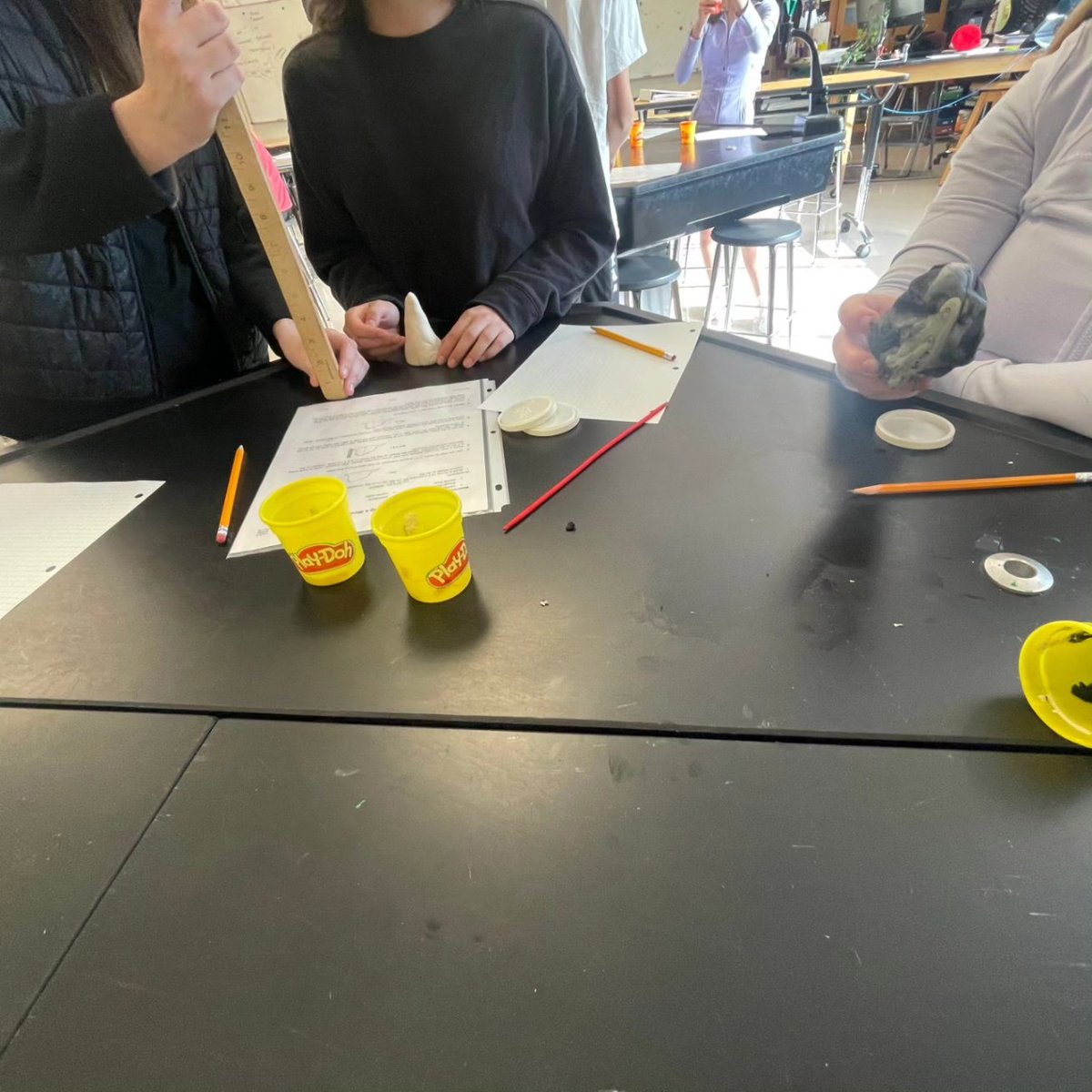 Building mountains ⛰️ to create topography maps in 8th grade science.