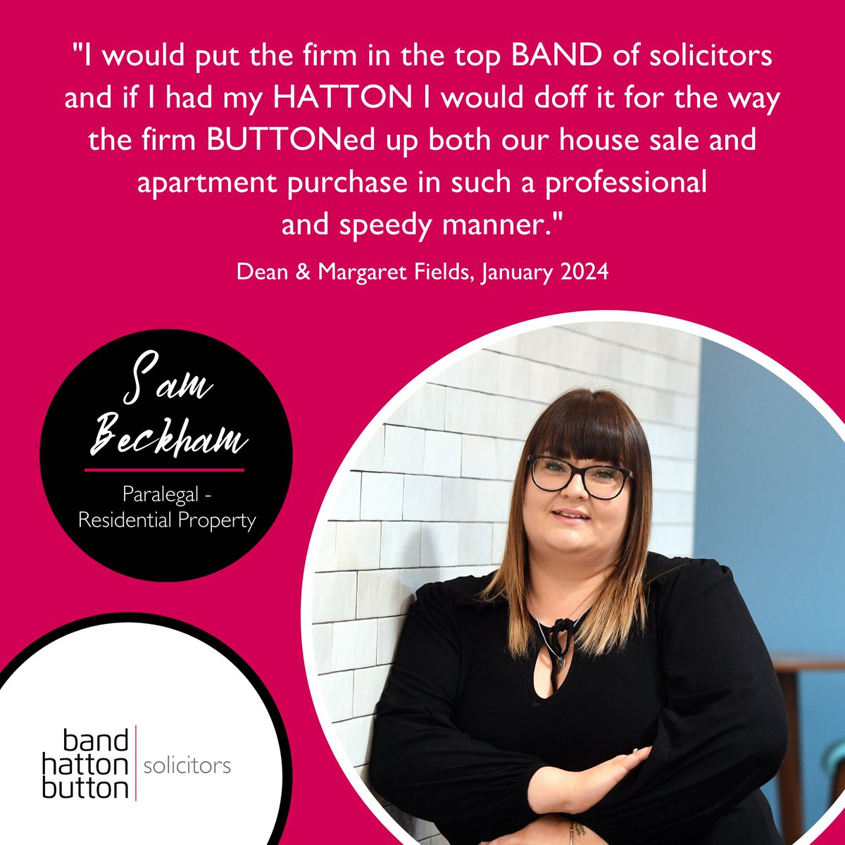 We always appreciate it when our clients provide us with feedback - however, this client even took the time to get creative and incorporate our name into their review!

A fantastic review for Sam Beckham in our Residential Property team - well done Sam! ⭐

#solicitors #coventry