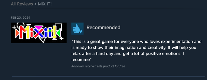 t3ampo's tweet photo. #Astropilot, thank you so much for this fantastic review.

BUY  MIX IT!  ON  #STEAM  NOW:
https://t.co/ZfYmdsNVjx

#Science #indiegames #Space #Adventure https://t.co/6vnaxvZ8iP