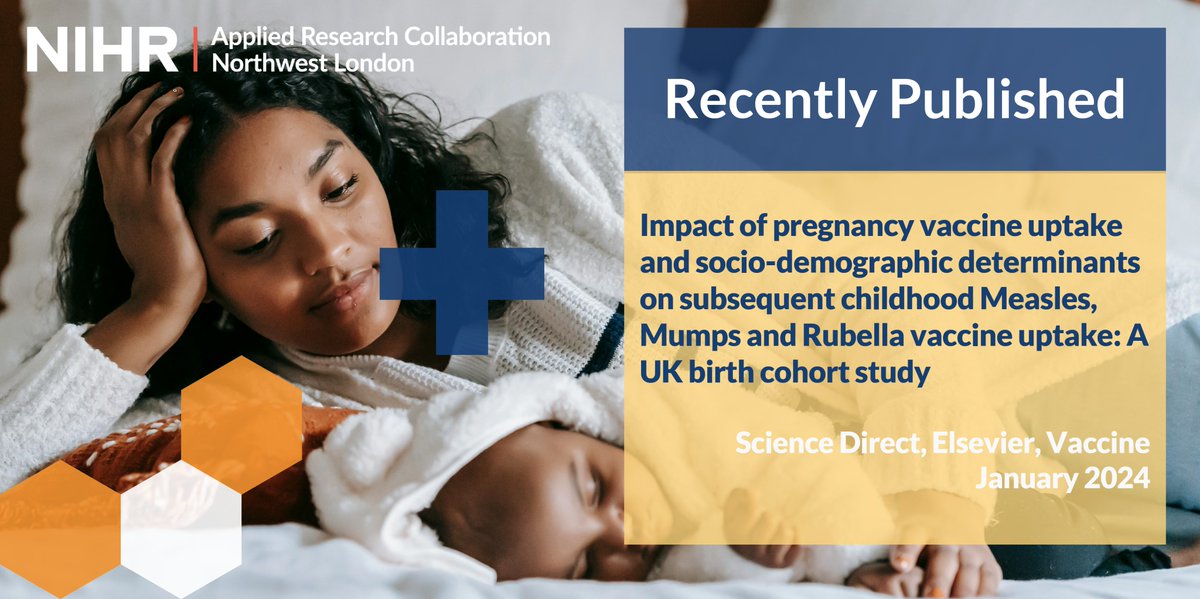 📢News Alert!📷Our latest study findings from the Child Population Health theme's @HelenSkirrow discover that mothers who receive pregnancy vaccines are more inclined to have their child vaccinated against MMR. 📷📷Read the full story here: arc-nwl.nihr.ac.uk/news/study-rev… #Vaccination