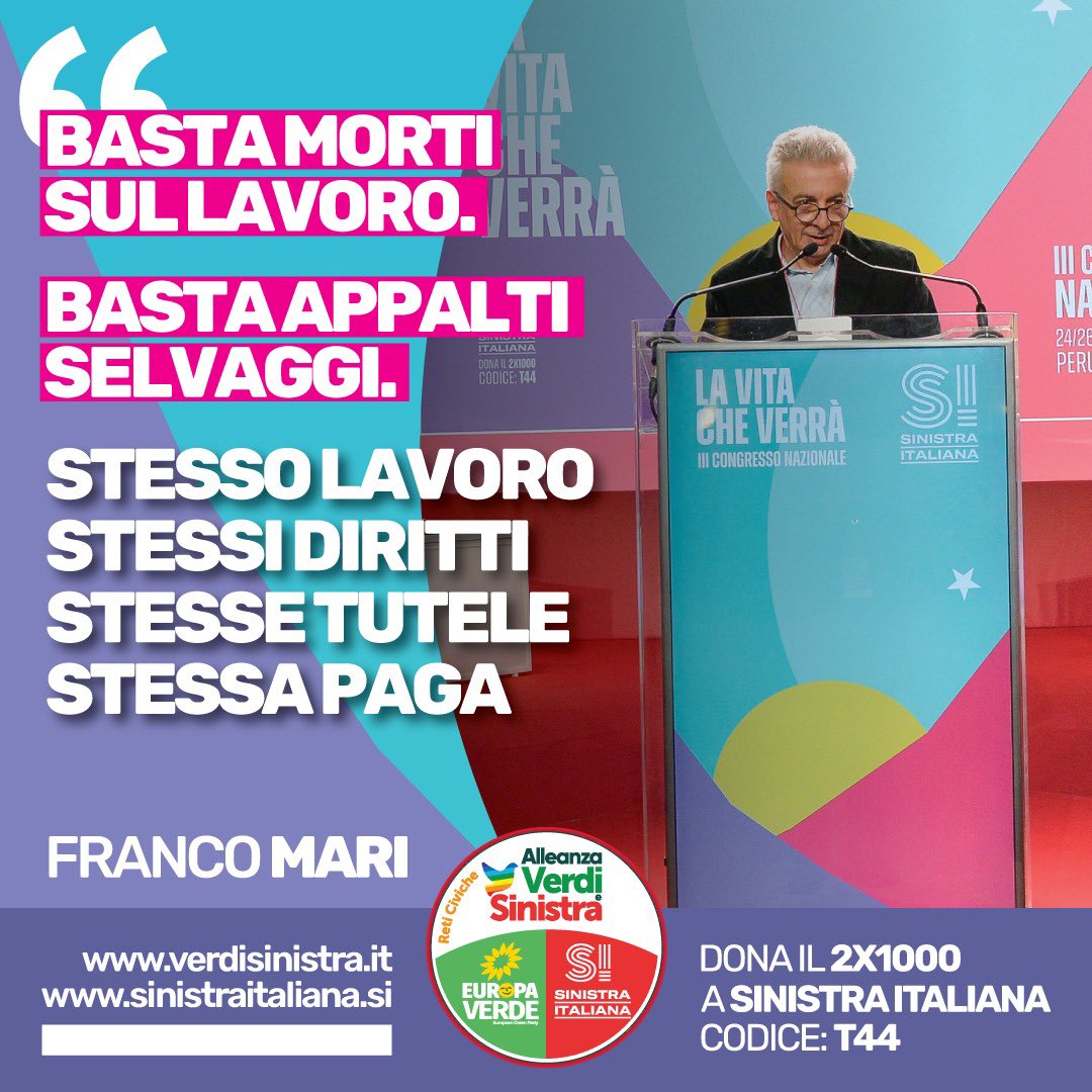 francomari4's tweet photo. Difficilmente il Governo ascolterà le parole pronunciate da Landini e Bombardieri stasera a Firenze. Lunedì le parti sociali sono state convocate a Palazzo Chigi. O si aprirà un confronto vero o sarà necessaria una mobilitazione. Noi in Parlamento faremo la nostra parte. https://t.co/rzA3meKLAu