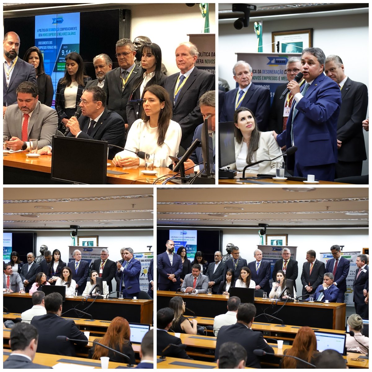 FPIMaquinas's tweet photo. Representantes de 17 frentes parlamentares promoveram nesta quarta-feira (21), na Câmara dos Deputados, um manifesto em defesa da manutenção da política de desoneração da folha de pagamentos. O presidente da FPMAQ, @DepVitorLippi marcou presença no ato. https://t.co/Up9prsUVfl