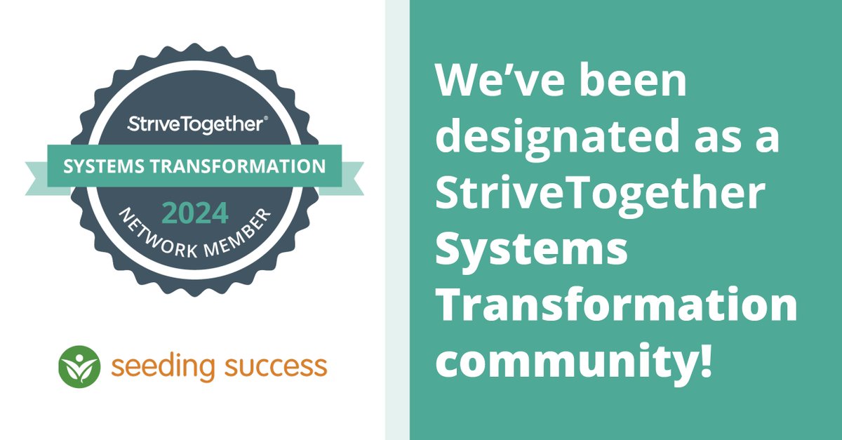 seedingsuccess1's tweet photo. As a @StriveTogether #SystemsTransformation community, we’ve built the pillars of civic infrastructure in our community and made equitable outcomes for youth and families in our region possible.
🌱Read more: https://t.co/WH0U1OsfWe https://t.co/mgubXirmUu