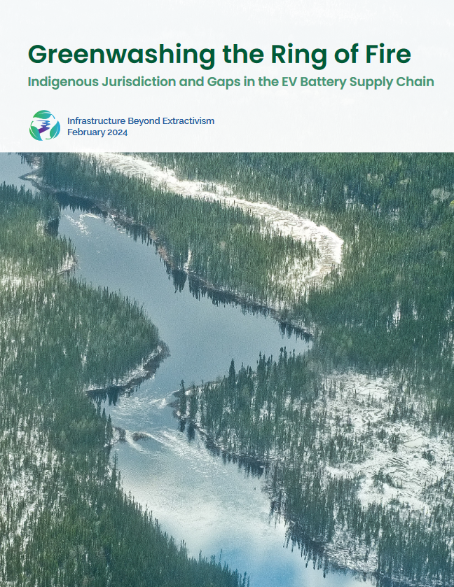Truly cannot overstate how important and useful this is: 'Greenwashing the Ring of Fire: Indigenous Jurisdiction and Gaps in the EV Battery Supply Chain' by @saima_desai & @thornleynfi jurisdiction-infrastructure.com/research/green…
