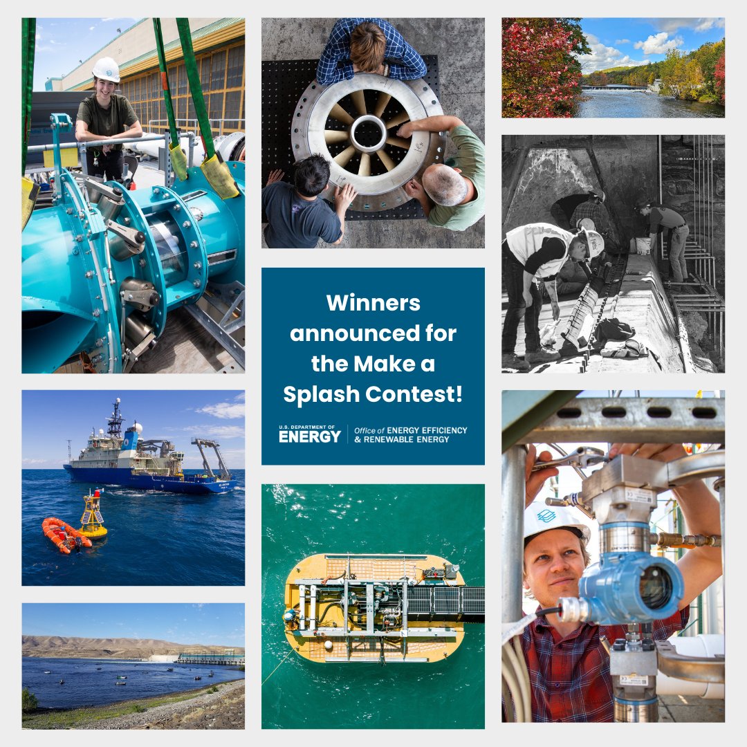 DOECMEI's tweet photo. 📸 See the winners of the Make a Splash Photo + Video Contest! They've captured stunning imagery of water power technologies, research, infrastructure, and the communities involved.
Check out the photos below and visit https://t.co/l2Qu4svHmj for more! https://t.co/TzAwGcAf9y