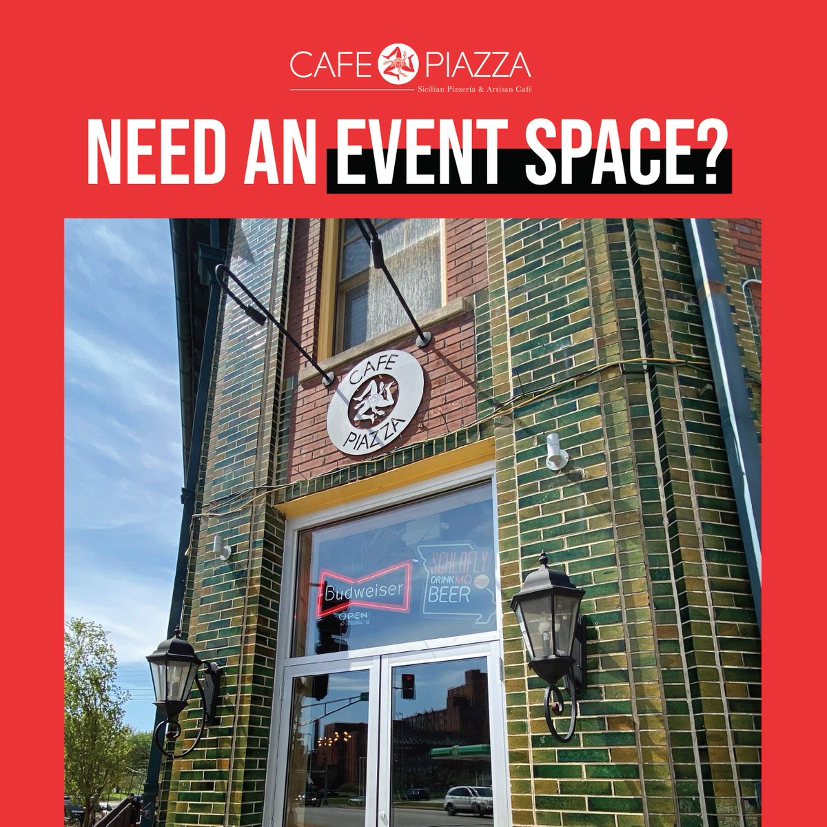At Cafe Piazza, we love to party! Host your next event with us and enjoy a fun, flavorful gathering.

Send us a message about your upcoming happy hour, birthday party, wine-tasting event—you name it!

#LetsCollab #CafePiazzaCelebrations #EventEats