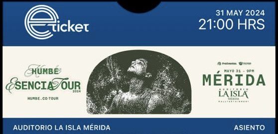 Sin boletos de avión aún pero si los del concierto, sisssss nos vamos al esencia tourrrrr🌸🌼🌱💚