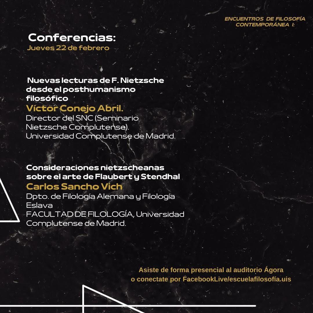 vctor_conejo's tweet photo. Mañana participaré en este encuentro sobre el pensamiento de Nietzsche en la U. I. de Santander, Bucaramanga (Colombia), junto con @SanchoVich. 🥰 Puede seguirse a través de zoom o de facebook live en @escuelafilosofia.uis

@red_rien
@UIS
@FilosofiaUCM
@unicomplutense https://t.co/cI0McYCPm2