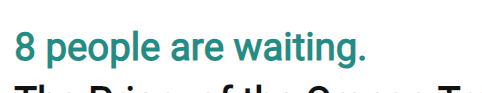 ohjencoe's tweet photo. Nothing gets me to read a book faster than seeing this message every time I open the Libby app https://t.co/u20AoZnPfv