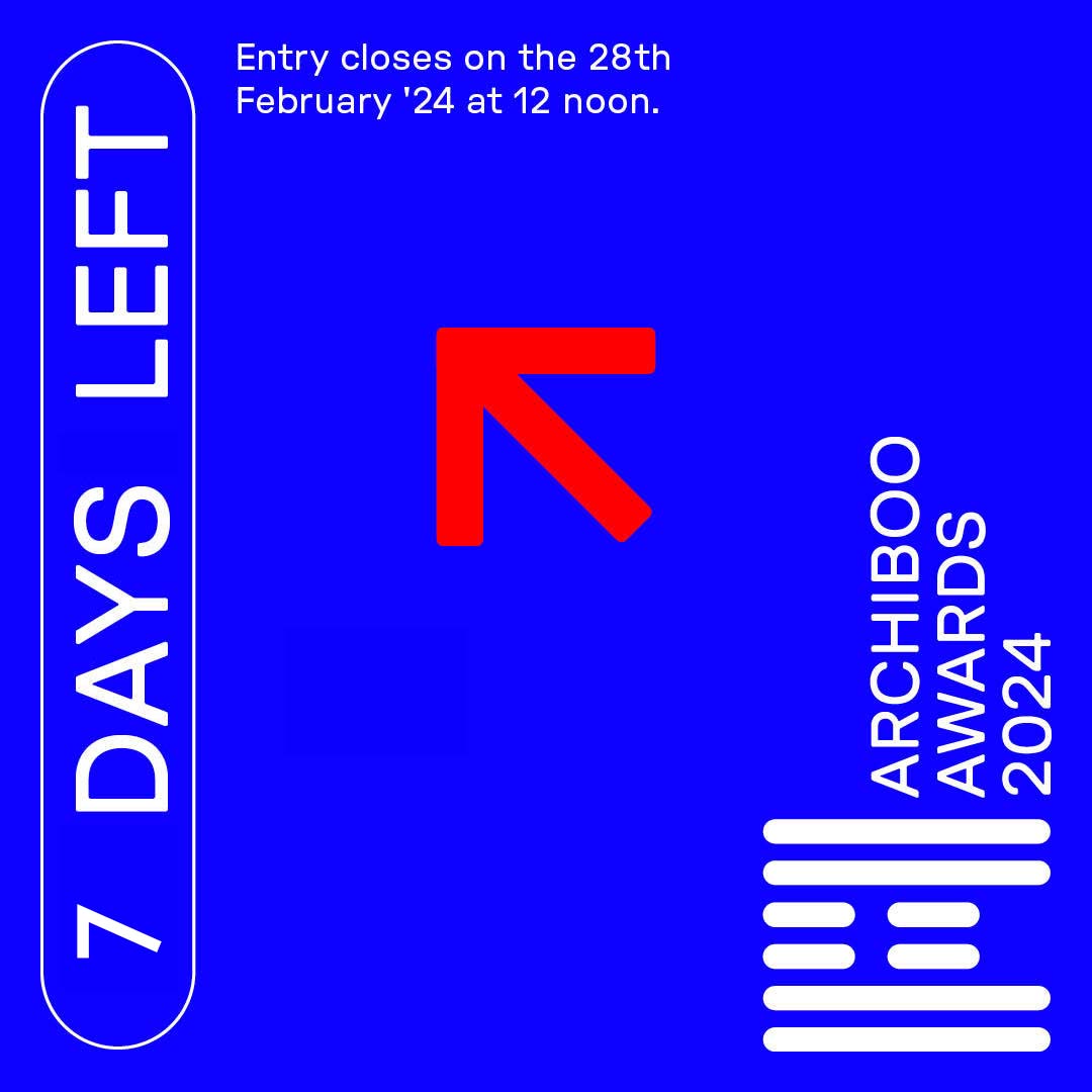 Just 7 days left until the Archiboo Awards deadline. The judges are looking forward to reading through your entries so make sure to submit your work before the 28th of Feb! archibooawards.com/how-to-enter/