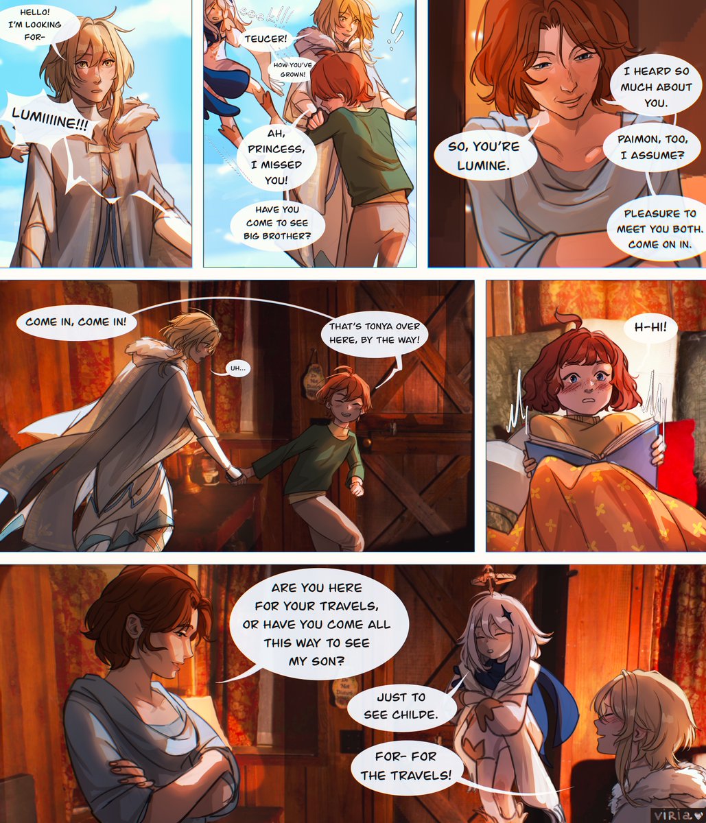 viria13's tweet photo. I'm delusional, but Lumi gives Childe his vision back IN PERSON 1/2

#chilumi #genshinimpact #childe #lumine #tartaglia #viria #art https://t.co/HvKHLGfqnb