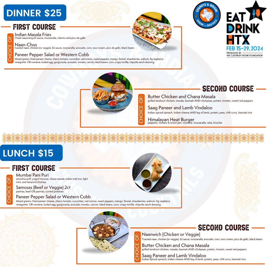 Our HTX Menu is here 😍 Come and join us during the “Eat Drink HTX” celebration from February 15th to 29th. Our flavorsome dishes not only tantalize your taste buds but also ignite community goodness.
<a href="/EatDrinkHTX/">EatDrinkHTX</a>
#EatDrinkHTX
#cleverleyslegacy
#houston