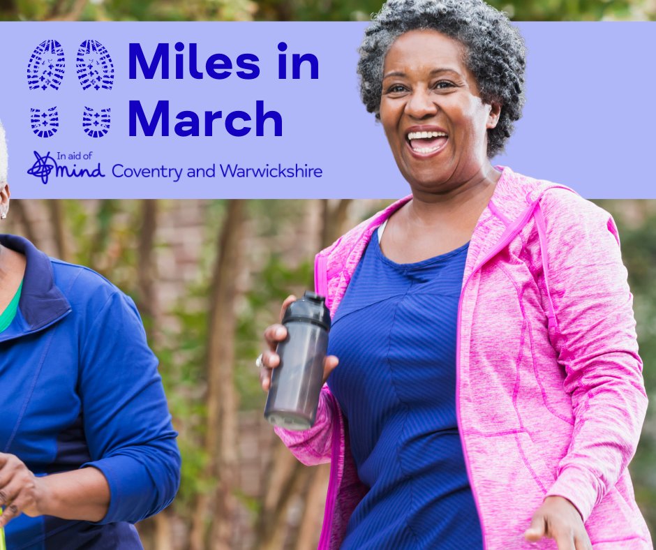 cwwmind's tweet photo. Join Miles in March and make a difference in the lives of those struggling with mental health. Sign up now and set your goal! https://t.co/1BwFb3c6th Every step counts towards a healthier mind. #MakeADifference #StrideWithPurpose #cwmind https://t.co/ETqZvoKgys