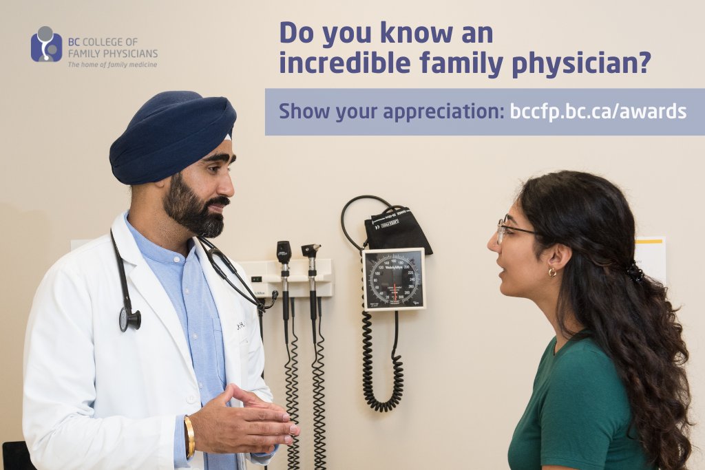 DoctorsOfBC's tweet photo. The @BCCFP is inviting #FamilyPhysicians & family medicine residents to recognize the incredible work of their peers through its Awards & Honours Program. Nominations due by March 18, 2024: https://t.co/hw3k6rXyZf
#BCCFPawards24 #CelebratingFamilyMedicine https://t.co/cZopswQOV3