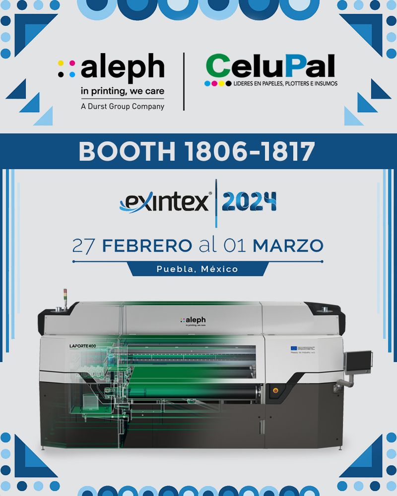CelupalInt's tweet image. ¡Faltan menos de dos semanas para EXINTEX!

¡Estamos encantados de anunciar nuestra participación en la feria, para anunciar a CeluPal como distribuidor exclusivo en México de @aleph srl!

¡Nos vemos en EXINTEX!

#aleph #alephsrl #durstgroup #laforte #textileindustry #Exintex