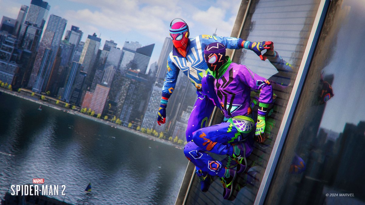 Let's #BeGreaterTogether. We partnered with <a href="/WeAreGameheads/">Gameheads</a> to create two new suits for Marvel's #SpiderMan2PS5! Purchases in the U.S. of the Fly N' Fresh Suit Pack starting March 7 will support Gameheads. The pack will also be available for free at a later date. 🕹️