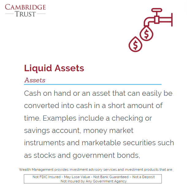 Unlocking the power of liquid assets: pivotal for financial stability and growth. Learn more ways we can help: cambridgetrust.com/private-bankin… #WhatDoesItMeanWednesday