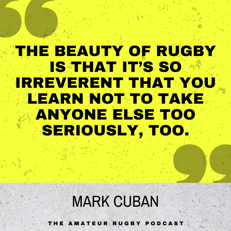 Mark Cuban

The billionaire businessman talks about his time playing for the Indiana University rugby team.

_________________________________

#rugbyquote #rugbyquotes #amateurrugbypodcast #amateurrugby #rugbyfamily #rugbyunion #rugbyunited #rugby4life #rugby #rugbylifestyle #ru