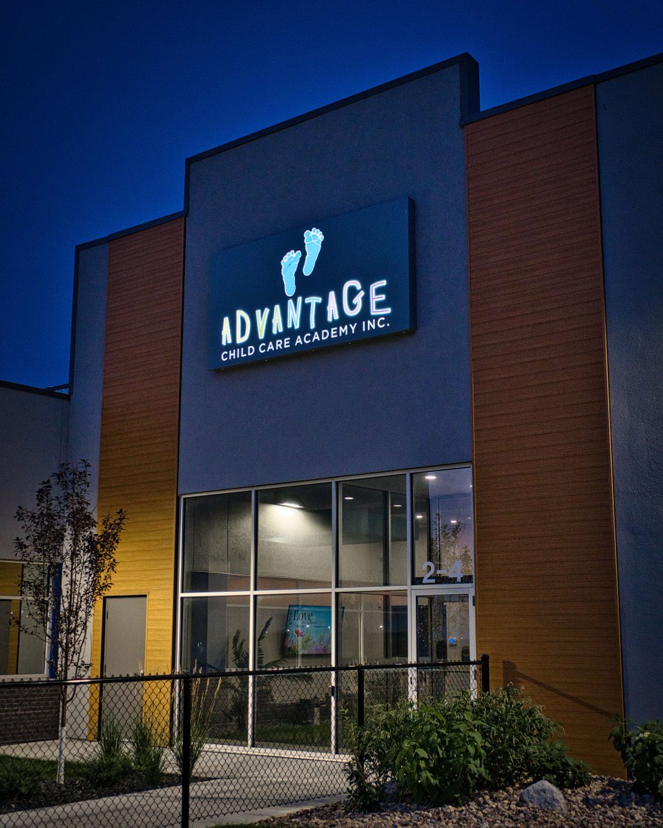 electrasign's tweet photo. Pictured above is Advantage Child Care's new LED Push-Thru Fascia Sign

#branding #winnipeg #signage #childcare #manitoba #childcareprovider #winnipeglocal  #winnipegbusiness #signagedesign #smallbusinessbranding #winnipegmanitoba #childcareprofessional #signagesolutions https://t.co/MhZ6kLFemY