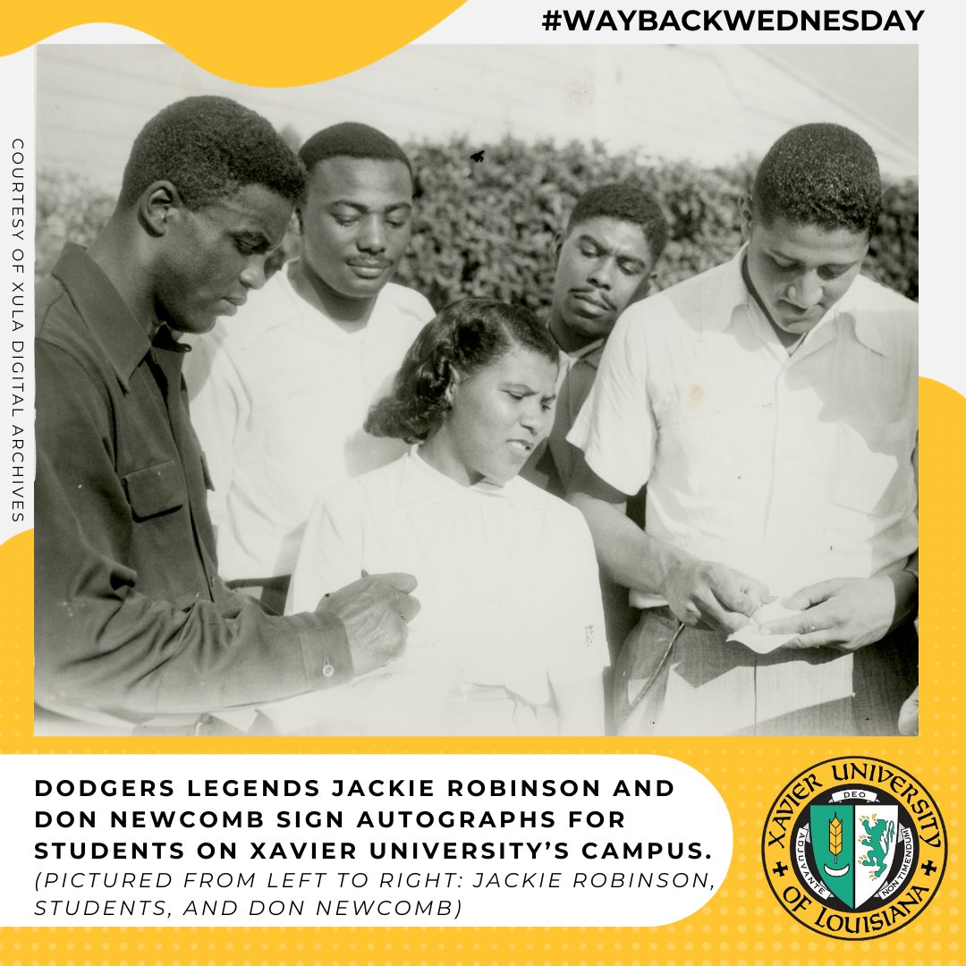 Today, we celebrate #MLB Hall of Famer #JackieRobinson, the first African American to integrate ⚾ professional baseball. His legacy paved the way for @xulabaseball and countless others. #BlackHistory #XULA #XULA1925 #WayBackWednesday