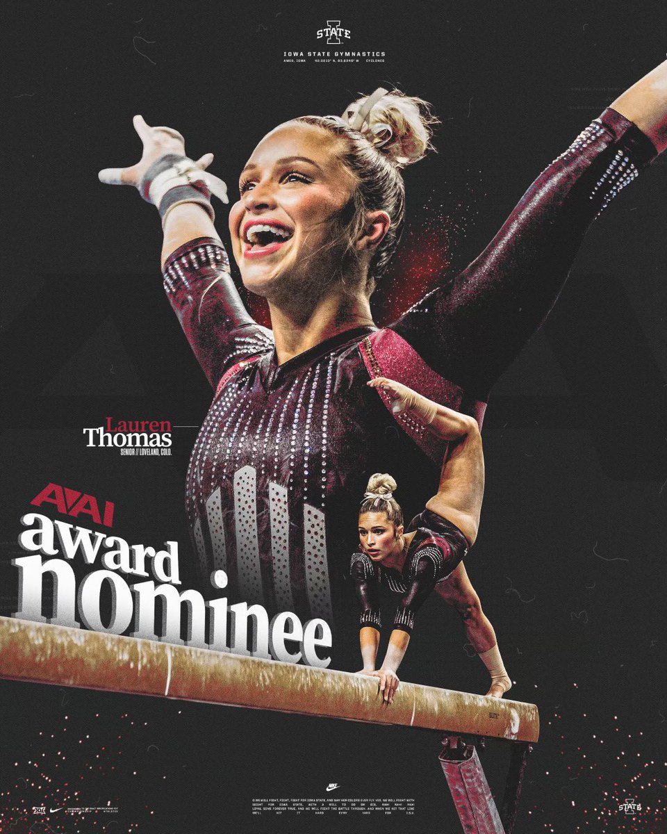 Lauren Thomas, add this one to your résumé! Cyclone Nation, your 2024 AAI Award Nominee 👑 🏆